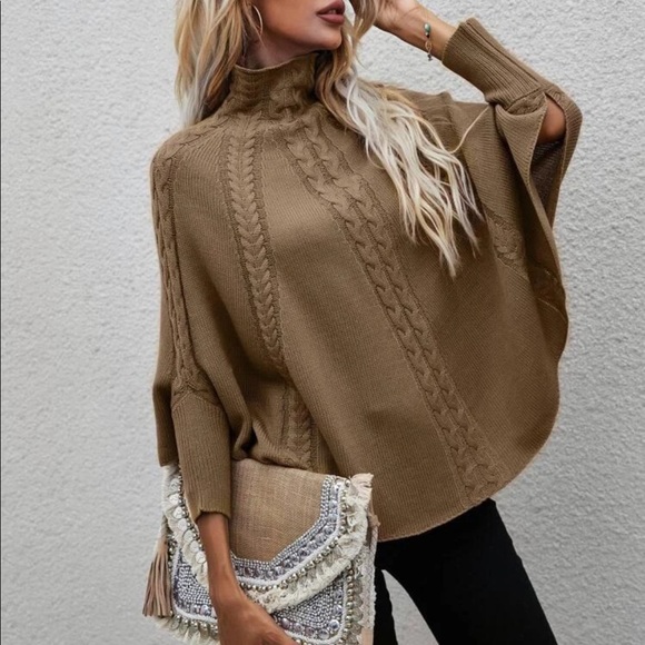 Boho cable knit sweater dark gray - Picture 2 of 16